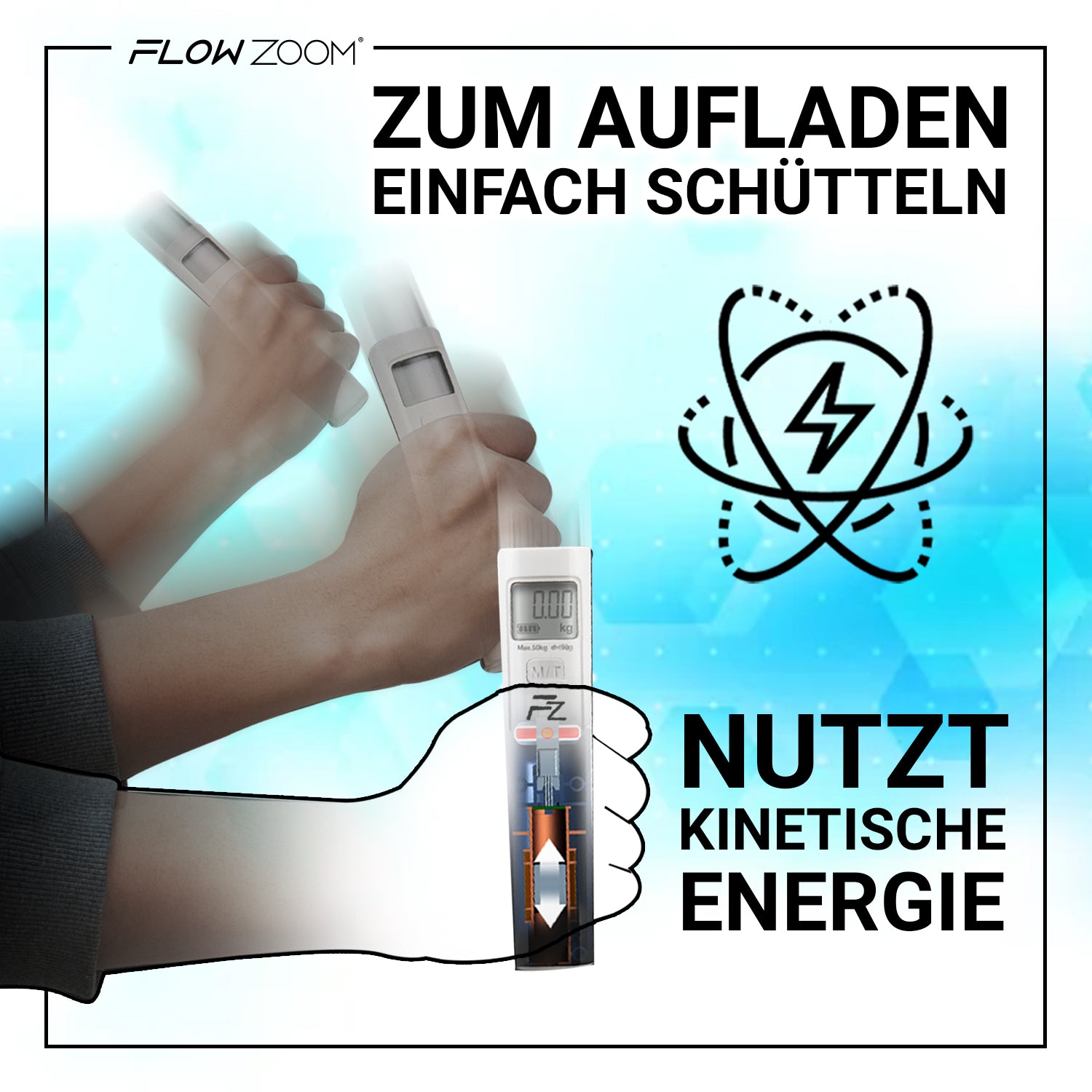 SHAKEE Battery-Free Luggage Scale FLOWZOOM