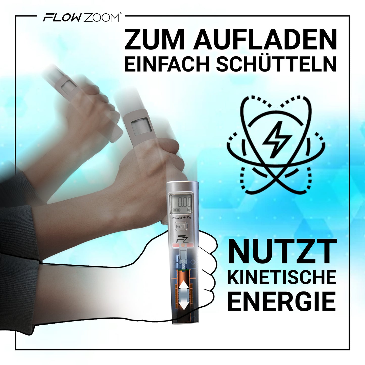 SHAKEE Battery-Free Luggage Scale FLOWZOOM