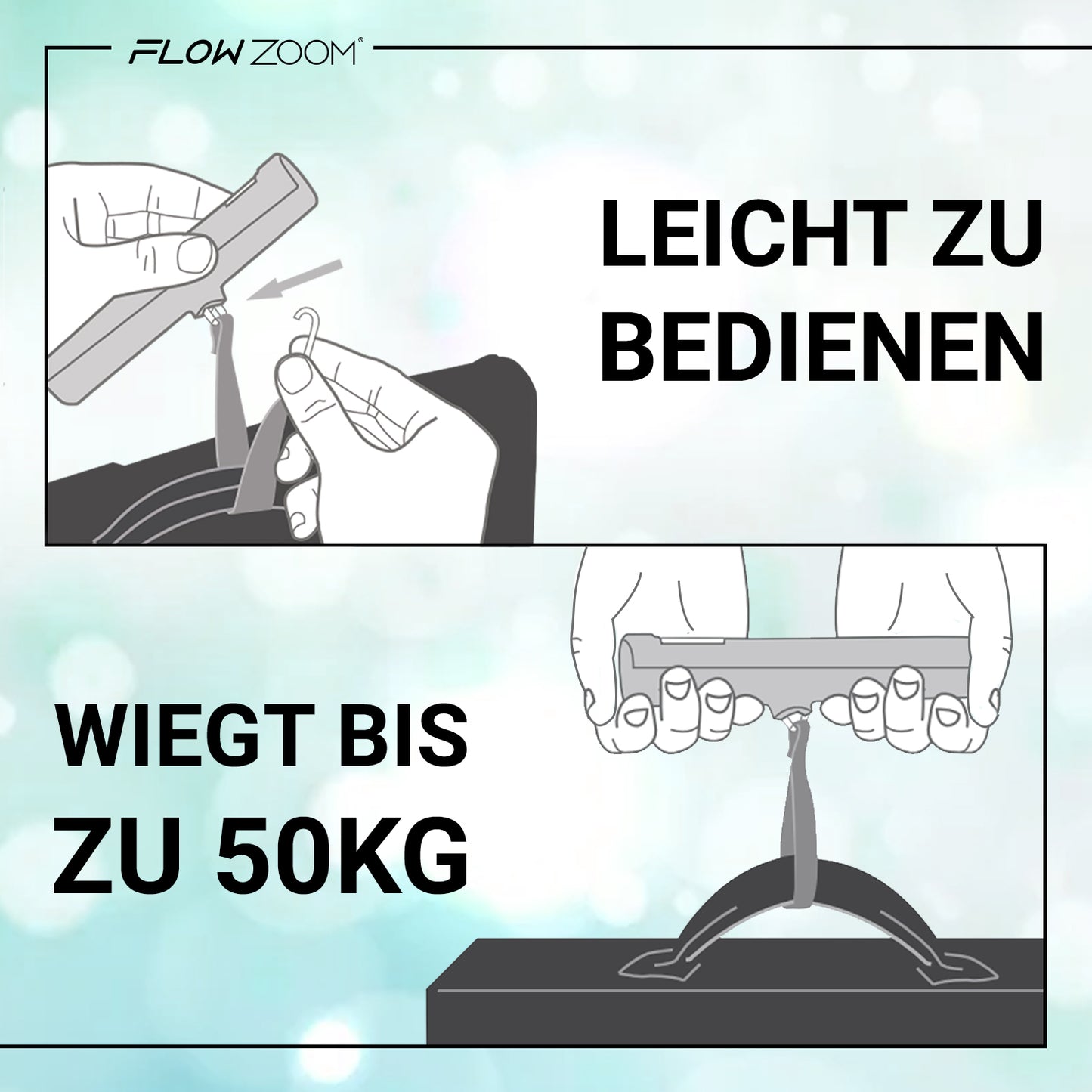 SHAKEE Battery-Free Luggage Scale FLOWZOOM