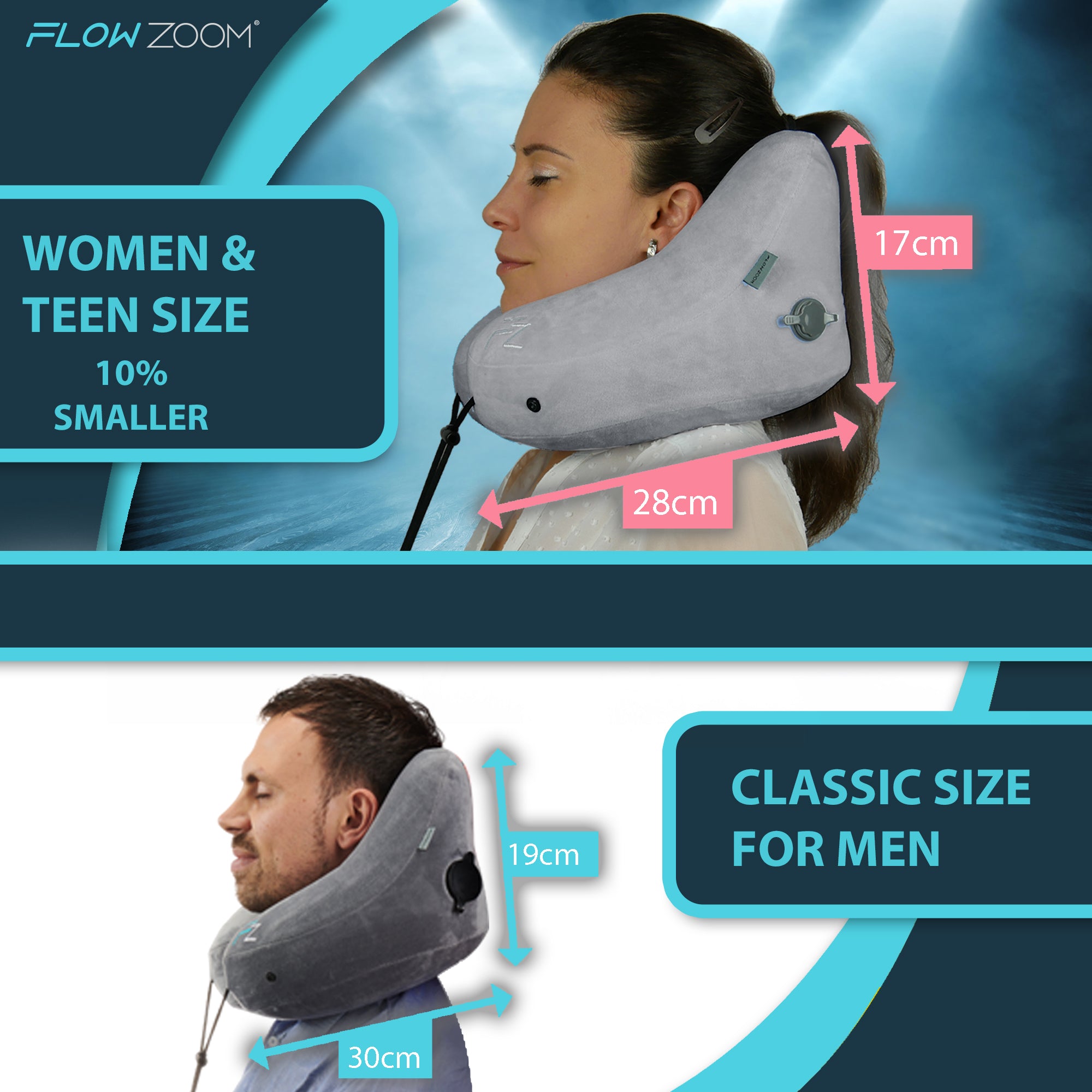 Travel Pillow with optimised for women size