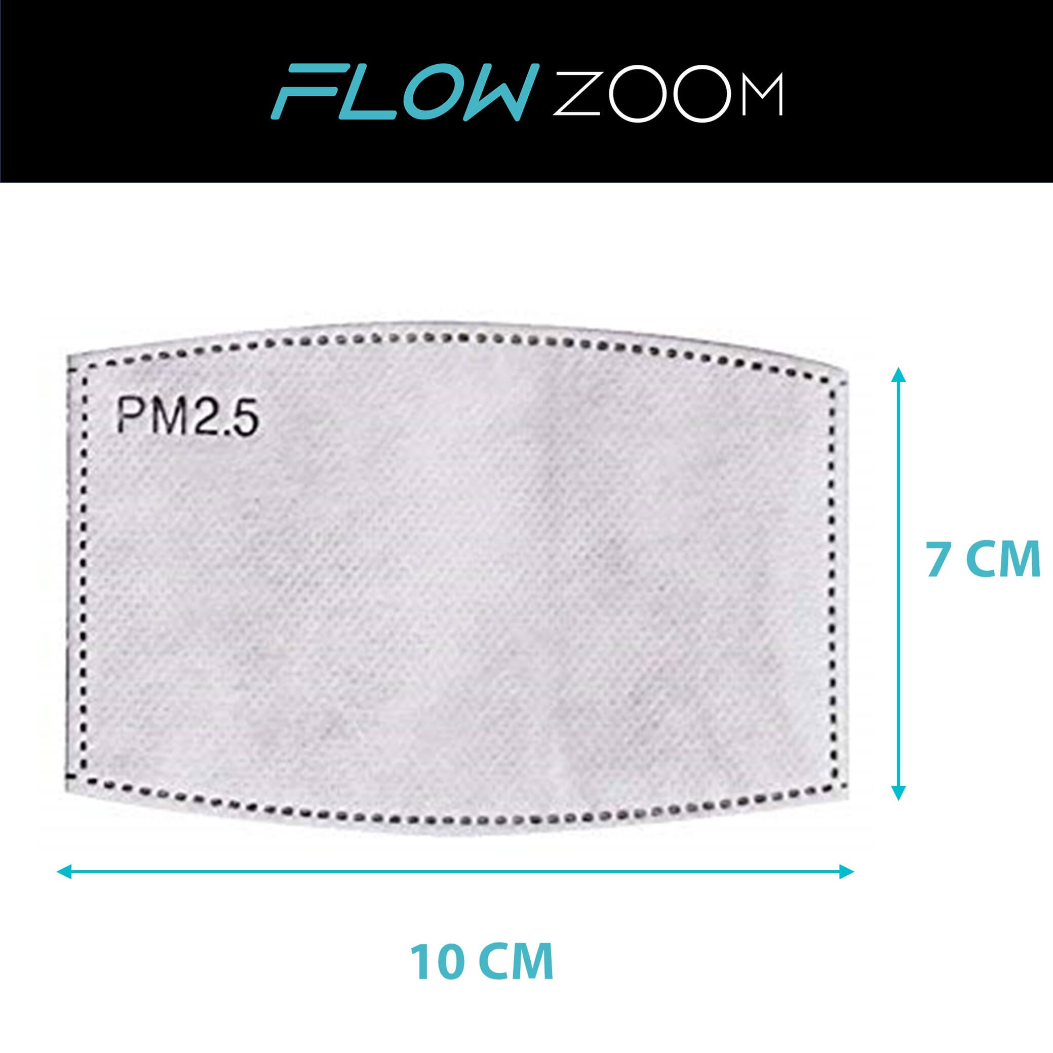 FLOWZOOM Filter for Face Mask - Medium Size